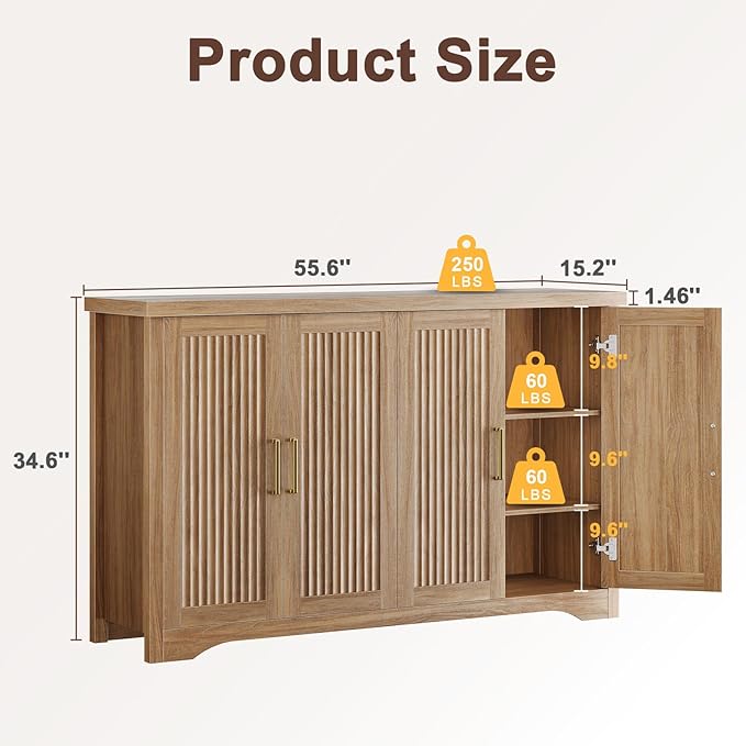 Memobarco Fluted Buffet Cabinet - Image 2