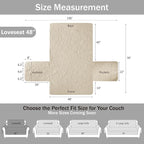 Camel Loveseat Covers for 2 Cushion Couch, Water-Repellent Covers for Love Seat - Image 7