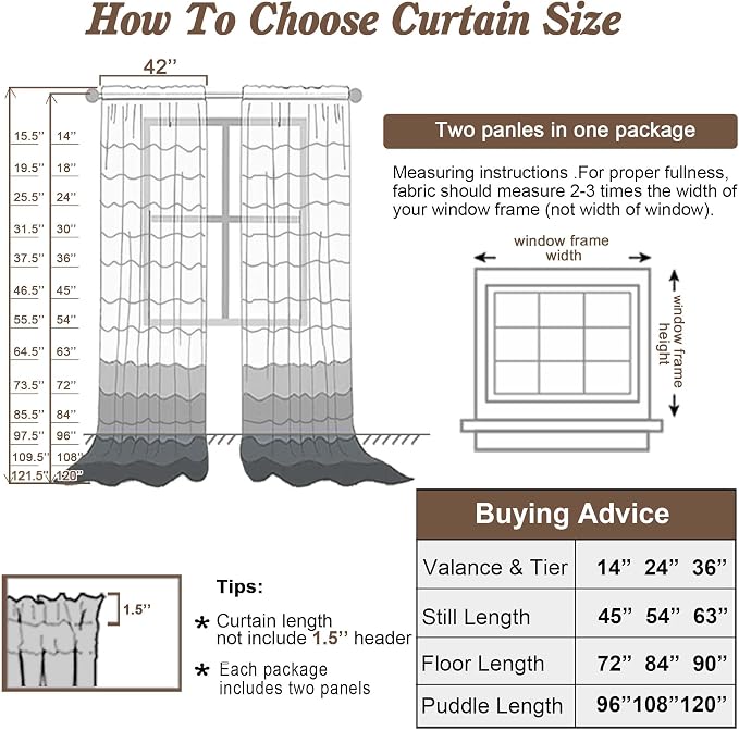 Chyhomenyc Sage Green Sheer Curtains 72 Inch Length 2 Panels, Light Filtering - Image 6