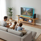 Tiita TV Stand with Storage for TVs up to 65'', Bamboo TV Console Entertainment - Image 7