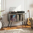 Faesun Flip Top Record Player Stand, Large Turntable Stand Holds up to 150+ - Image 8