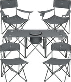 Camping Chair Set of 3, Outdoor Folding Camping Chairs by CAMPHILL