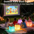 8-in LED Cube Night Light Mood Lamp, Cordless LED Light Cubes - Image 5