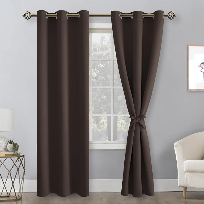 Blackout Curtains for Bedroom, 42 x 84 Inches Long, 2 Panels | Thermal - Image 8
