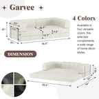 Garvee 78" Convertible Sleeper Sofa Bed, Plush Corduroy Futon Loveseat - Image 2