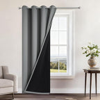 Yakamok Grey Blackout Curtains 84 Inches Long by Yakamok