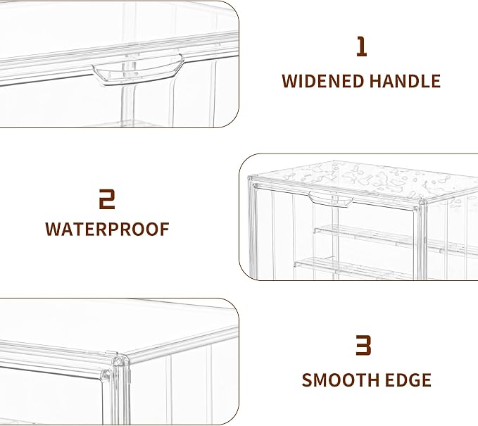 3 Pack Display Case for Collectibles 4 Layer Updated Adjustable Acrylic Display - Image 7