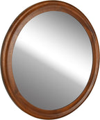 Round Wood Mirror for Wall, 24 Inch Circle Decorative Mirror - Image 6