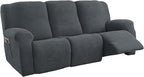 5-Piece Recliner Sofa Covers, Stretch Geometric Strokes Jacquard Recliner Sofa by Unknown