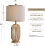 OYEARS 21" Boho Table Lamps Set of 2 - Image 3