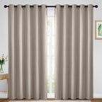 Yakamok Room Darkening Curtains 70x84 inch Length Natural-Living Room | 2 panels by Yakamok
