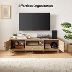 Amada 58" TV Stand for TVs up to 65 Inch, Fluted Entertainment Center - Image 4
