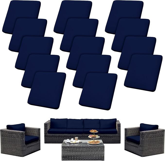 Outdoor Cushion Covers Set, Replacement by SUKAIKEQA
