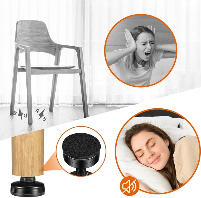 MAQUITA 12 Pack Furniture Leveling Feet Heavy Duty, Adjustable Furniture Feet - Image 6
