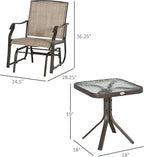 Outsunny 3 Piece Outdoor Glider Chair - Image 7