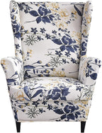 KRFOONN Wingback Chair Covers Slipcovers 2 Piece Stretch Wing Chair Covers by KRFOONN