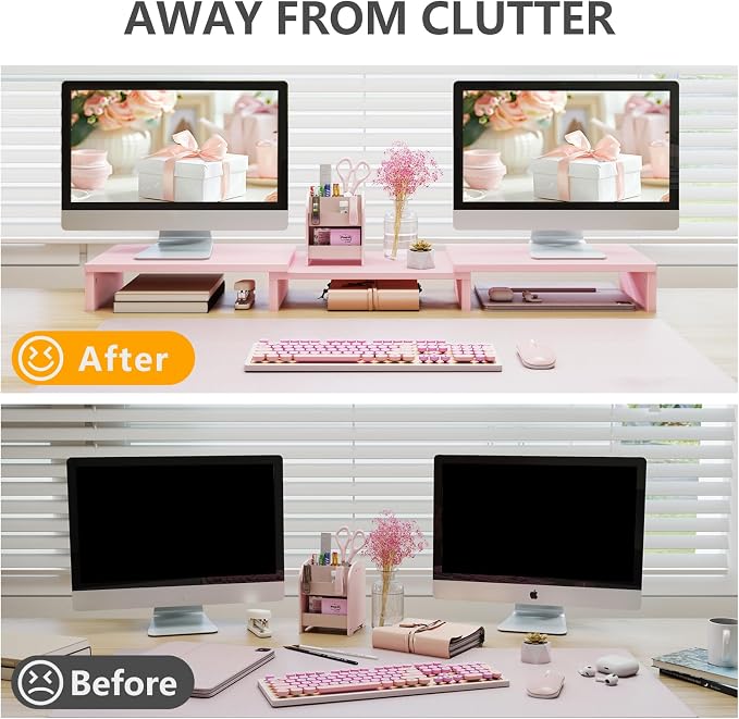 TAVR Dual Monitor Stand Riser, Computer Monitor Stands - Image 2
