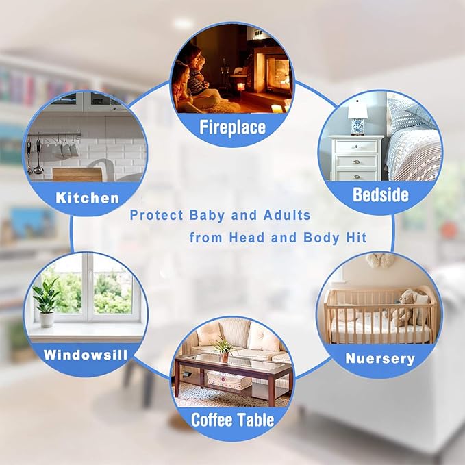 Edge Protector 100% Silicone, Baby Proofing Corners Clear Guards, Pre-Tape - Image 5