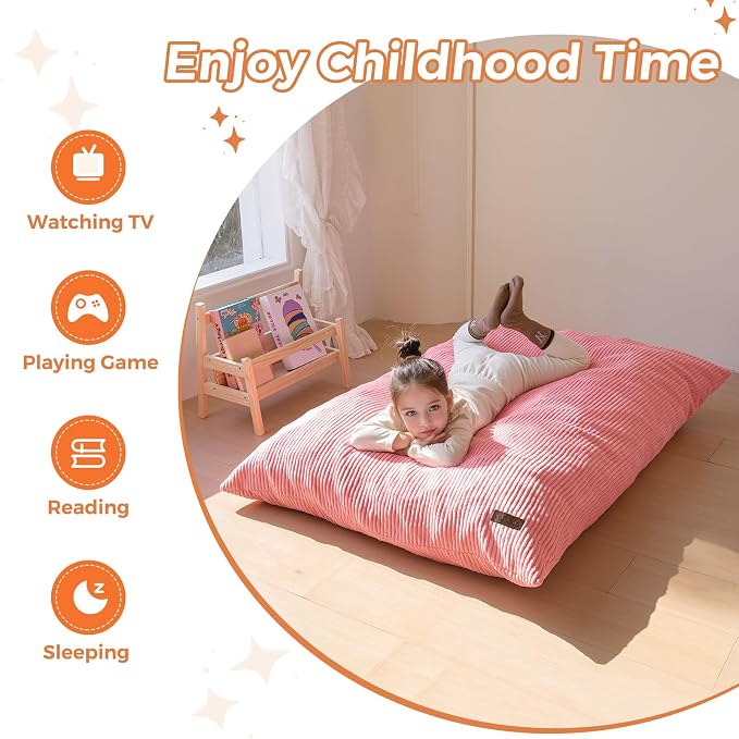 MAXYOYO 3 in 1 Kids Bean Bag Chair Couch, Convertible Chair Folds from Bean Bag - Image 6