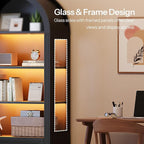 HOOBRO Tall Arched Bookshelf, Arch Bookcase - Image 5