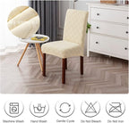 Genina Waterproof Chair Covers for Dining Room, Stretch Jacquard Dining Chair - Image 7