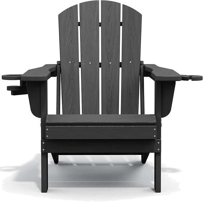 SERWALL Foldable Adirondack Chair, HDPE Adirondack Chair - Image 10