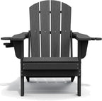 SERWALL Foldable Adirondack Chair, HDPE Adirondack Chair - Image 10