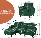 2 Piece Sectional Sofa Set, 3 Seat L Shaped Couches - Image 2