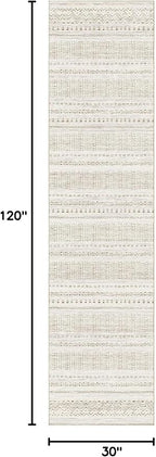 cotiled Hallway 2.6x8 Runner Rugs Washable Boho Moroccan Soft Rug | Solve - Image 2