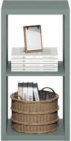 Furinno Cubicle Book Shelf, 2-Cube Bookshelf, Extra Thick Frame Horizontally & - Image 7