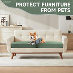 CALBODE 12Pcs Stretch Couch Cushion Covers, Water Resistant Outdoor Sofa - Image 8