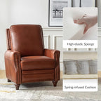 HULALA HOME Genuine Leather Manual Recliner Chairs Set of 2 - Image 4