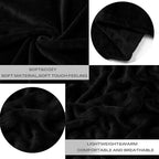 Black Fleece Plush Throw Blanket 90"x90"for Couch Sofa Fuzzy Cozy Flannel | - Image 4