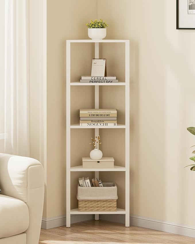 TUTOTAK Corner Shelf, 5-Tier Corner Bookshelf - Image 6
