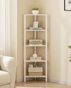 TUTOTAK Corner Shelf, 5-Tier Corner Bookshelf - Image 6