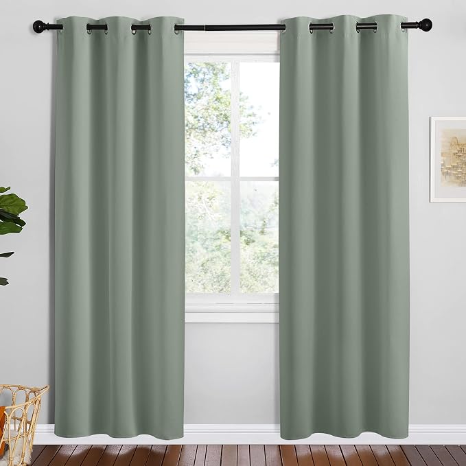 NICETOWN Sage Green Room Darkening Curtains by NICETOWN
