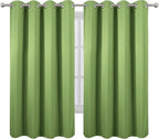 Blackout Curtains 52 x 63 inch/Light Green Curtains Set of 2 Panels/Thermal - Image 2