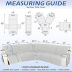 Arfntevss Recliner Sectional Couch Covers 1OO% Waterproof L Shape Sofa Cover - Image 2
