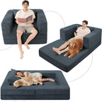 Futon Sofa Bed with Pillow, 3-in-1 Sleeper Sofa Bed with Removable Cover - Image 9