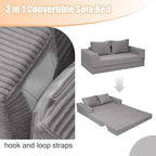 COMAX Convertible Sofa Bed Queen, Corduroy Folding Floor Couch Pull Out Couch - Image 7