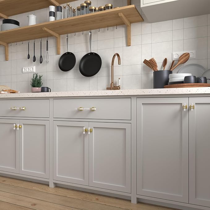 Rergy Cabinet Handles Marble Drawer Pulls and Knobs, T-Bar Hardware - Image 7