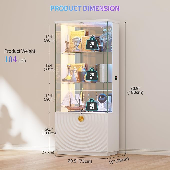 HNEBC Display Cabinet with Glass Doors - Image 2