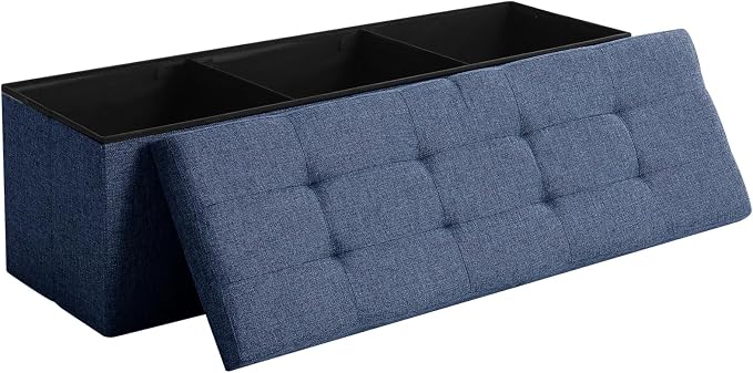 45.3 Inches Ottoman Bench With 166L Storage Space by CUYOCA-MakeYouFeelComfort