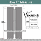 Yakamok Room Darkening Curtains 52x84 inch Length Olive Green-Living Room | 2 - Image 7