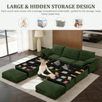 Upgrade Boneless Couch with Storage, Extra Deep&High Seat Modular Sectional - Image 4