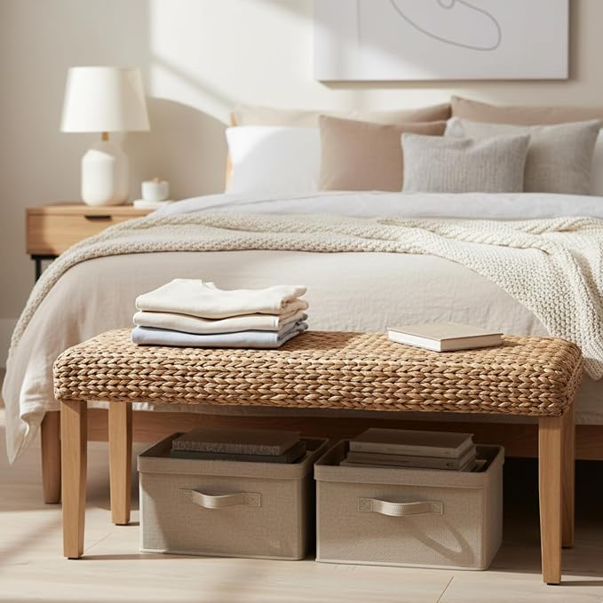 Solid Wood Acacia Indoor Bench - Image 3