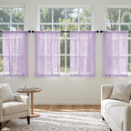 MIULEE Light Purple Sheer Curtains 63 Inches Long 4 Panels 42 x 63 Inches | - Image 4