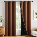 MIULEE Mocha Brown 100% Blackout Curtains by MIULEE