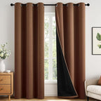 MIULEE Mocha Brown 100% Blackout Curtains by MIULEE