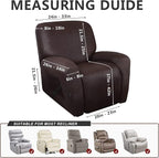 ANARACHON Recliner Chair Covers Leather Like, 4 Pieces Recliner Cover - Image 3